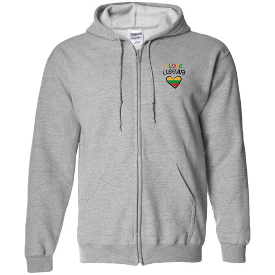 I Love Lietuva - MenWomen Unisex Comfort Full-Zip Hoodie - Lithuania Strong