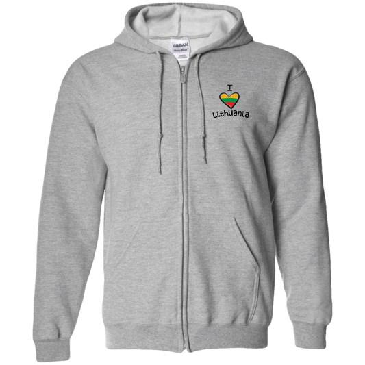 I Love Lithuania - MenWomen Unisex Comfort Full-Zip Hoodie - Lithuania Strong