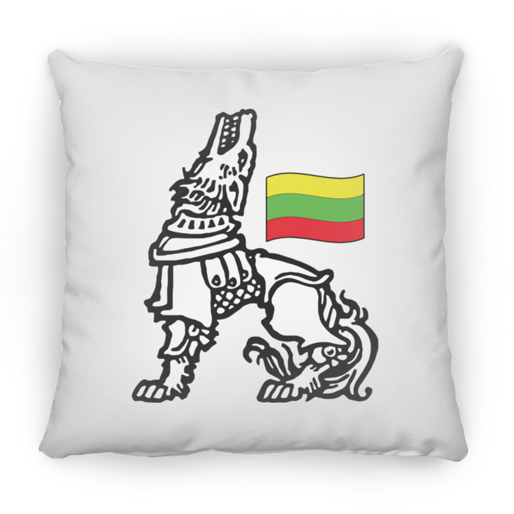Iron Wolf Lietuva - Large Square Pillow - Lithuania Strong
