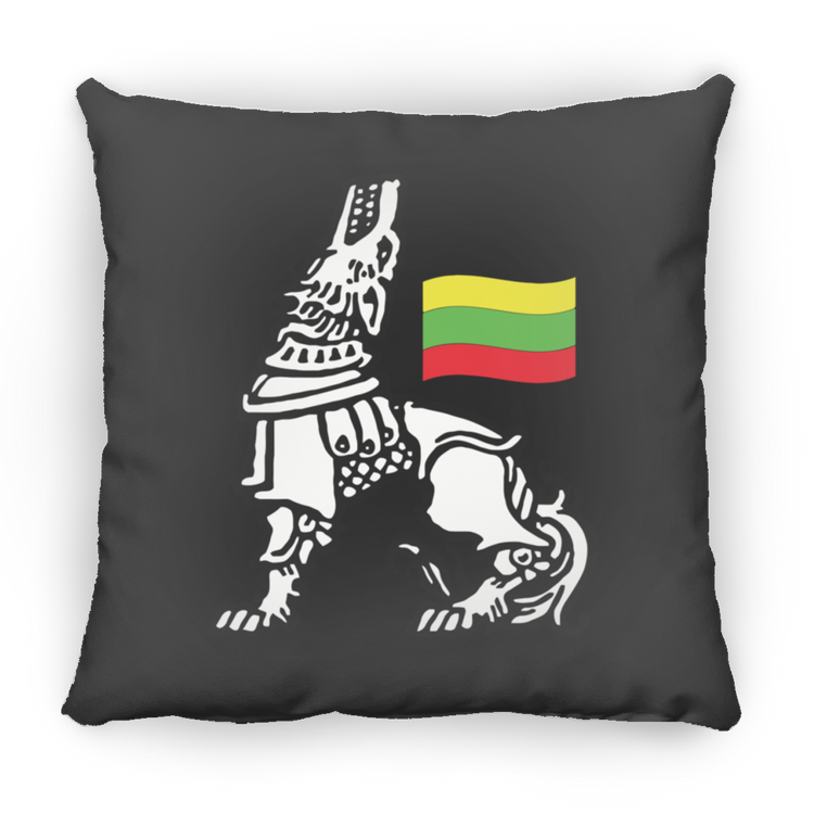 Iron Wolf Lietuva - Large Square Pillow - Lithuania Strong