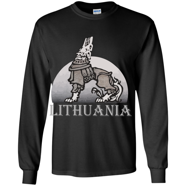 Iron Wolf Lithuania - Boys Youth Classic Long Sleeve T-Shirt - Lithuania Strong