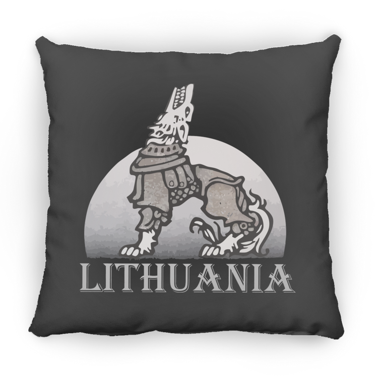 Iron Wolf Lithuania - Large Square Pillow - Lithuania Strong