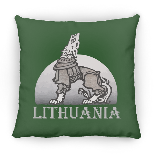 Iron Wolf Lithuania - Small Square Pillow - Lithuania Strong