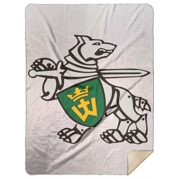 Iron Wolf Mindaugas - Premium Mink Sherpa Blanket 60x80 - Lithuania Strong