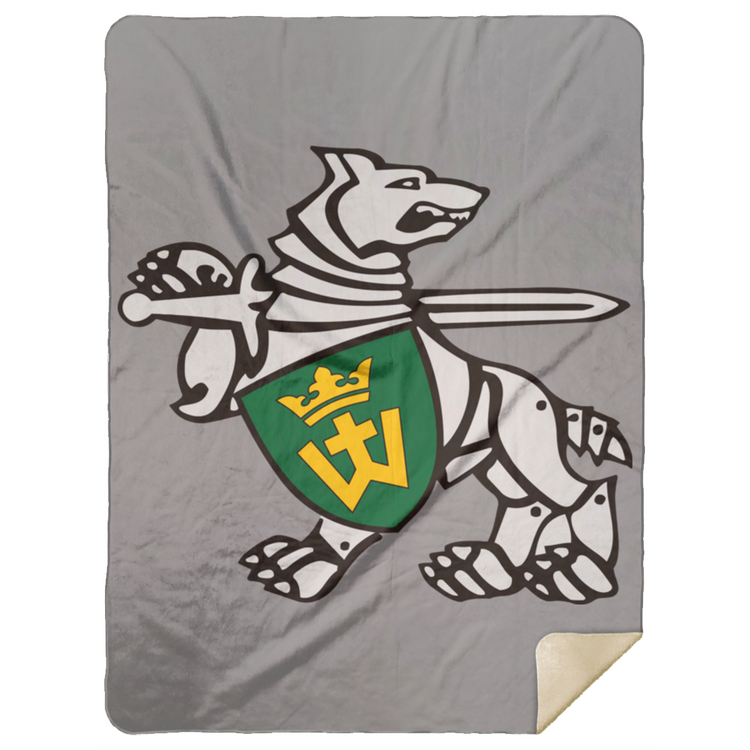 Iron Wolf Mindaugas - Premium Mink Sherpa Blanket 60x80 - Lithuania Strong
