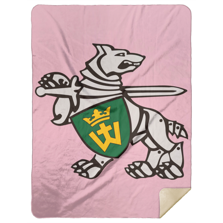 Iron Wolf Mindaugas - Premium Mink Sherpa Blanket 60x80 - Lithuania Strong