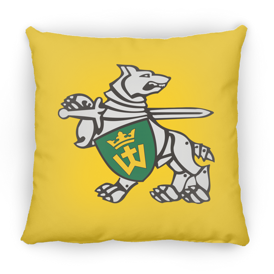 Iron Wolf Mindaugas - Small Square Pillow - Lithuania Strong