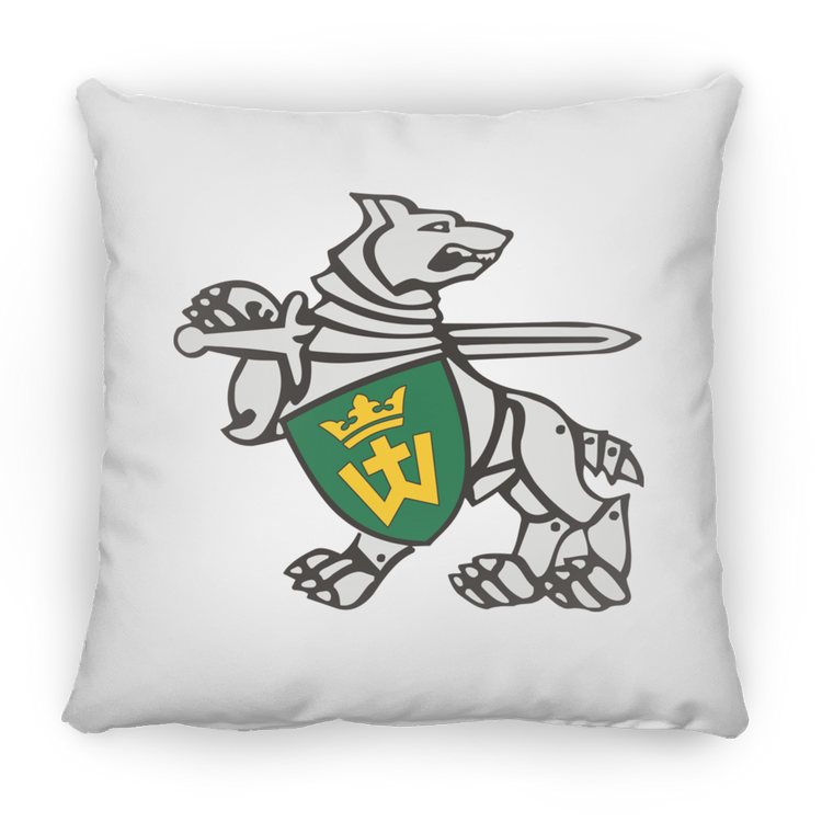 Iron Wolf Mindaugas - Small Square Pillow - Lithuania Strong
