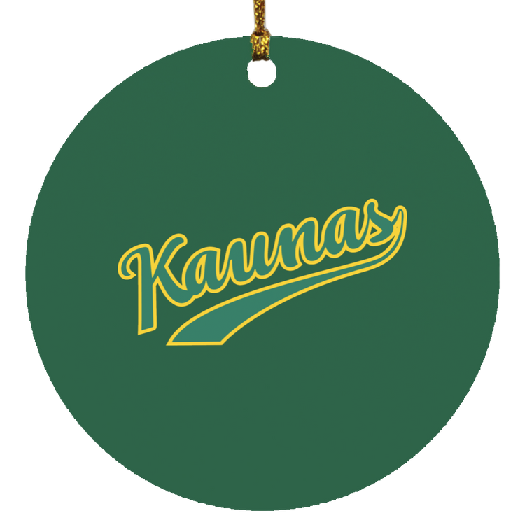 Kaunas - MDF Circle Ornament - Lithuania Strong