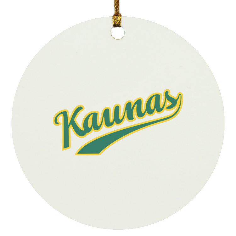 Kaunas - MDF Circle Ornament - Lithuania Strong