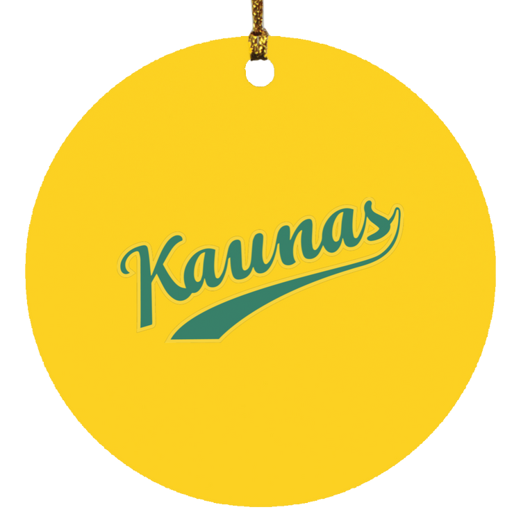 Kaunas - MDF Circle Ornament - Lithuania Strong