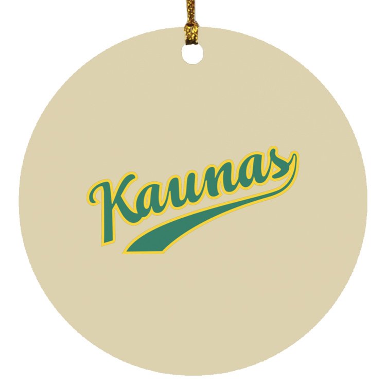 Kaunas - MDF Circle Ornament - Lithuania Strong