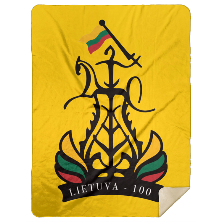 Lietuva 100 Restored - Premium Mink Sherpa Blanket 60x80 - Lithuania Strong