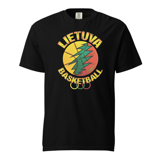 Lietuva Basketball - Europe-Based MenWomen Unisex Soft-Washed Comfort Cotton Short Sleeve T-Shirt - Lithuania Strong