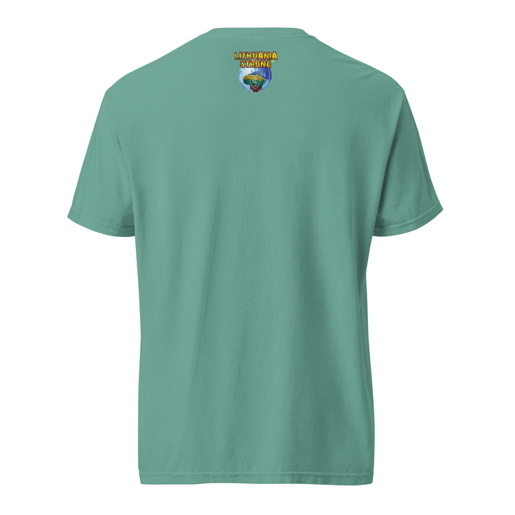 Lietuva Basketball - Europe-Based MenWomen Unisex Soft-Washed Comfort Cotton Short Sleeve T-Shirt - Lithuania Strong