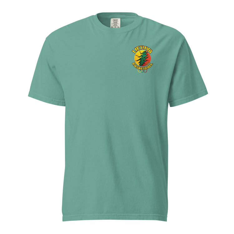 Lietuva Basketball - MenWomen Unisex Soft-Washed Comfort Cotton Short Sleeve T-Shirt - Lithuania Strong