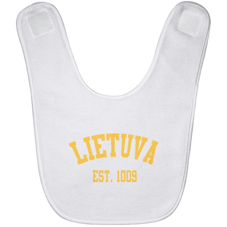 Lietuva Est. 1009 - BABYBIB Baby Bib - Lithuania Strong