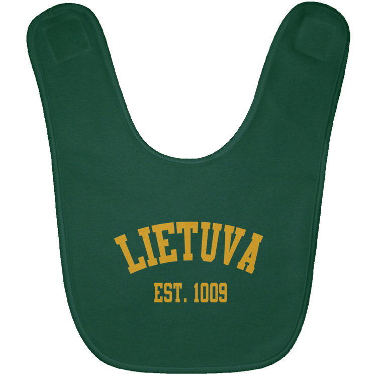 Lietuva Est. 1009 - BABYBIB Baby Bib - Lithuania Strong