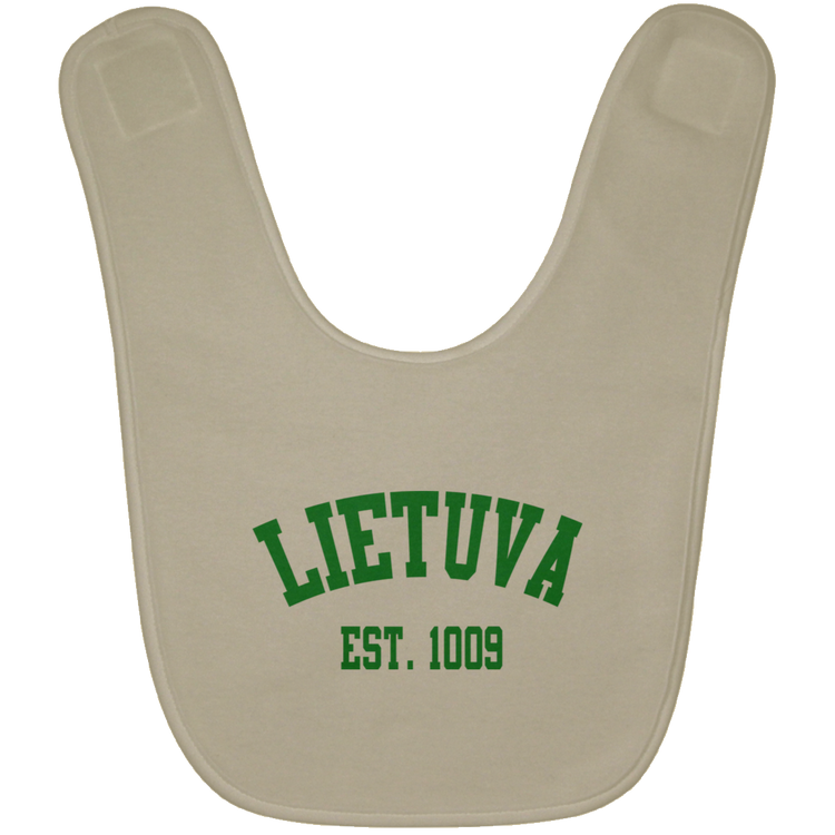 Lietuva Est. 1009 - BABYBIB Baby Bib - Lithuania Strong