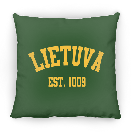 Lietuva Est. 1009 - Large Square Pillow - Lithuania Strong