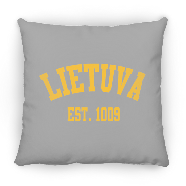 Lietuva Est. 1009 - Large Square Pillow - Lithuania Strong
