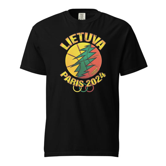 Lietuva Paris 2024 - MenWomen Unisex Soft-Washed Comfort Cotton Short Sleeve T-Shirt - Lithuania Strong