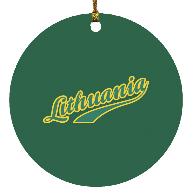 Lithuania - MDF Circle Ornament - Lithuania Strong