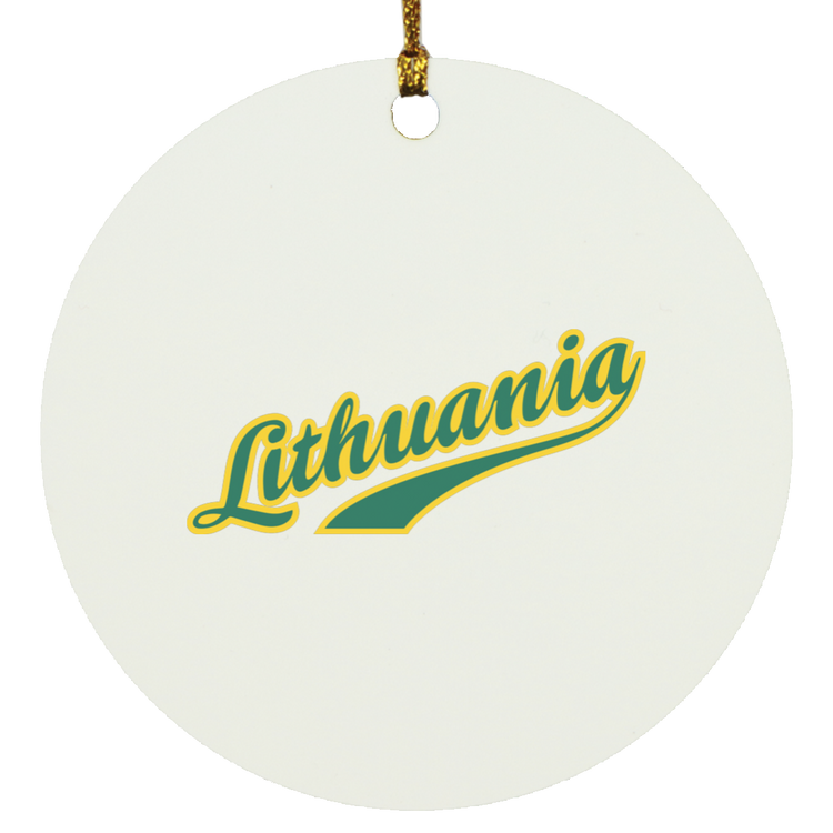 Lithuania - MDF Circle Ornament - Lithuania Strong
