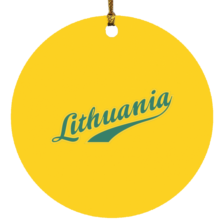 Lithuania - MDF Circle Ornament - Lithuania Strong