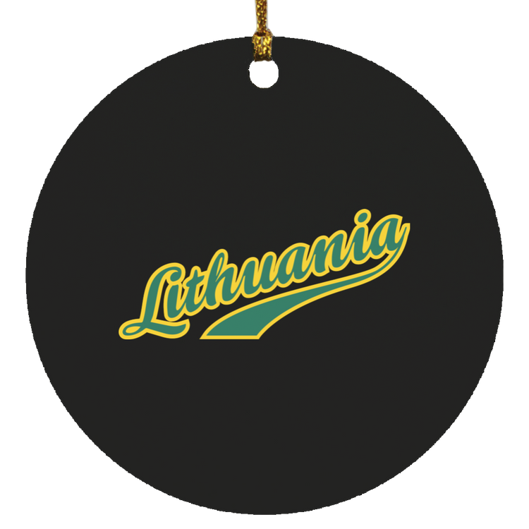 Lithuania - MDF Circle Ornament - Lithuania Strong