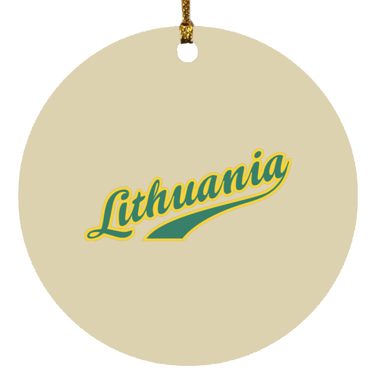 Lithuania - MDF Circle Ornament - Lithuania Strong