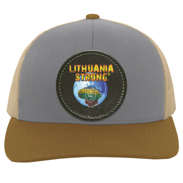 Lithuania Strong - Trucker Snap Back - Circle Patch - Lithuania Strong