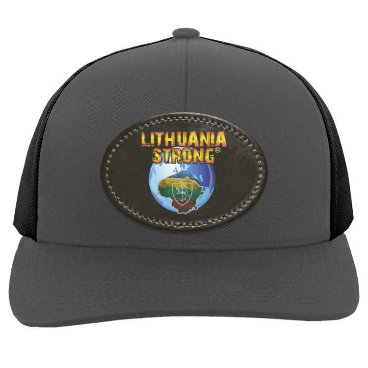 Lithuania Strong - Trucker Snap Back - Oval Patch - Lithuania Strong