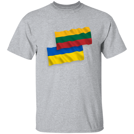 Lithuania Ukraine Flag - BoysGirls Youth Classic Short Sleeve T-Shirt - Lithuania Strong