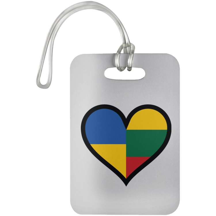 Lithuania Ukraine Heart - Luggage Bag Tag - Lithuania Strong