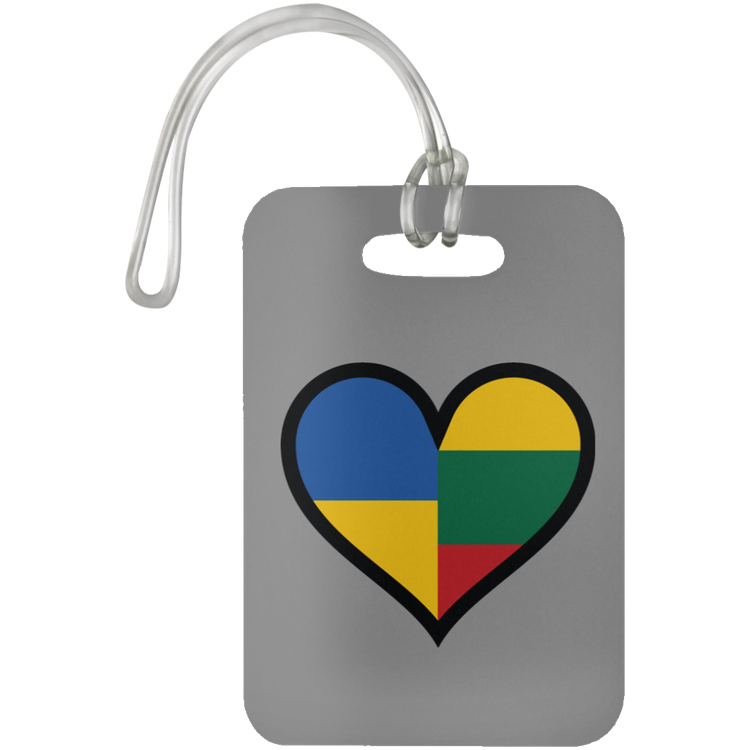 Lithuania Ukraine Heart - Luggage Bag Tag - Lithuania Strong