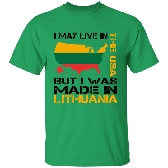 Made in Lithuania - BoysGirls Youth Classic Short Sleeve T-Shirt - Lithuania Strong