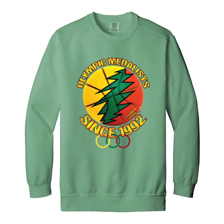 Olympic Medalists 92 -MenWomen Unisex Soft-Washed Crewneck Sweatshirt - Lithuania Strong