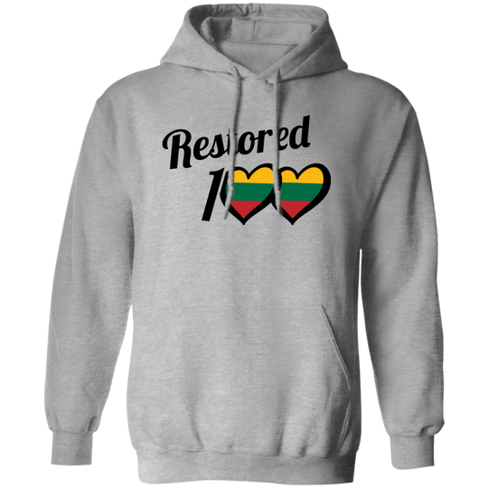 Restored 100 - MenWomen Unisex Comfort Pullover Hoodie - Lithuania Strong