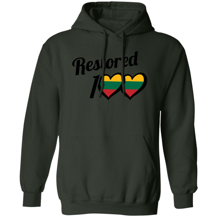 Restored 100 - MenWomen Unisex Comfort Pullover Hoodie - Lithuania Strong