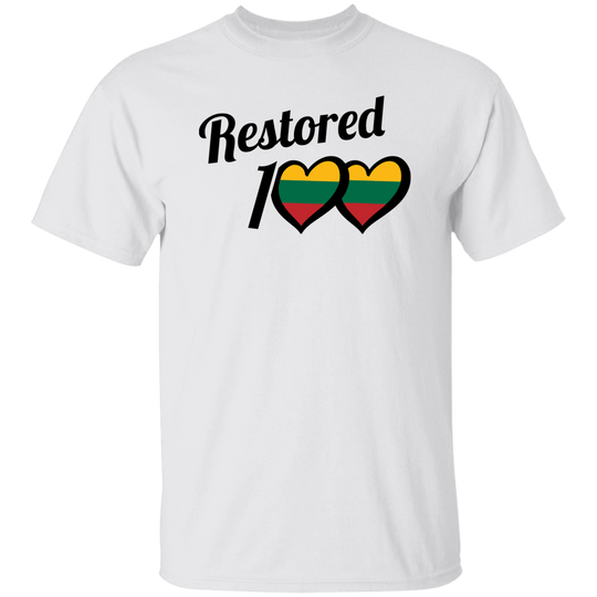 Restored 100 - Mens Classic Short Sleeve T-Shirt - Lithuania Strong