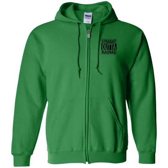 Straight Outta Kaunas - MenWomen Unisex Comfort Full-Zip Hoodie - Lithuania Strong
