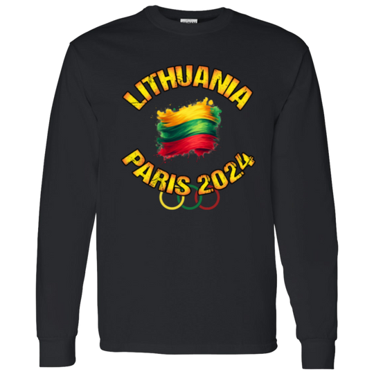 Team Lithuania 2024 Olympics - Mens Classic Cotton Long Sleeve T - Lithuania Strong