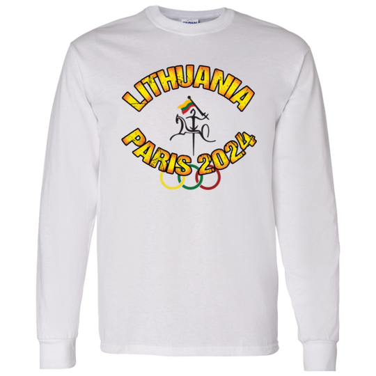 Team Lithuania 2024 Vytis - Mens Classic Cotton Long Sleeve T - Lithuania Strong