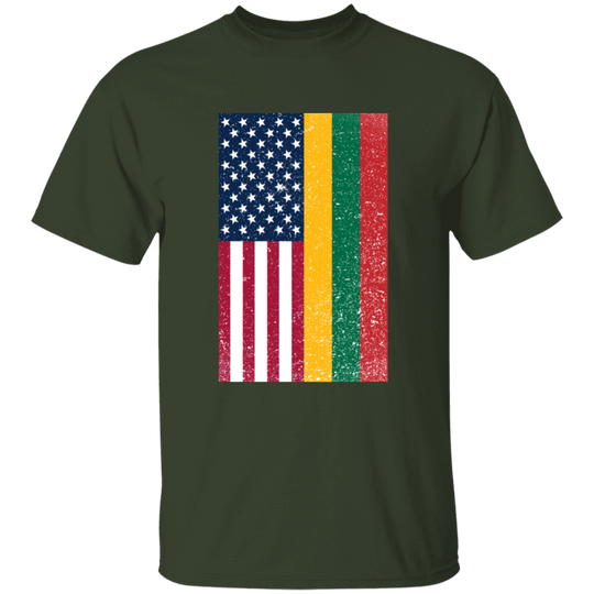USA Lithuania Flag - BoysGirls Youth Classic Short Sleeve T-Shirt - Lithuania Strong