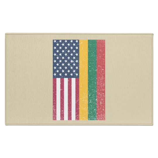 USA Lithuania Flag - Indoor Doormat - Lithuania Strong
