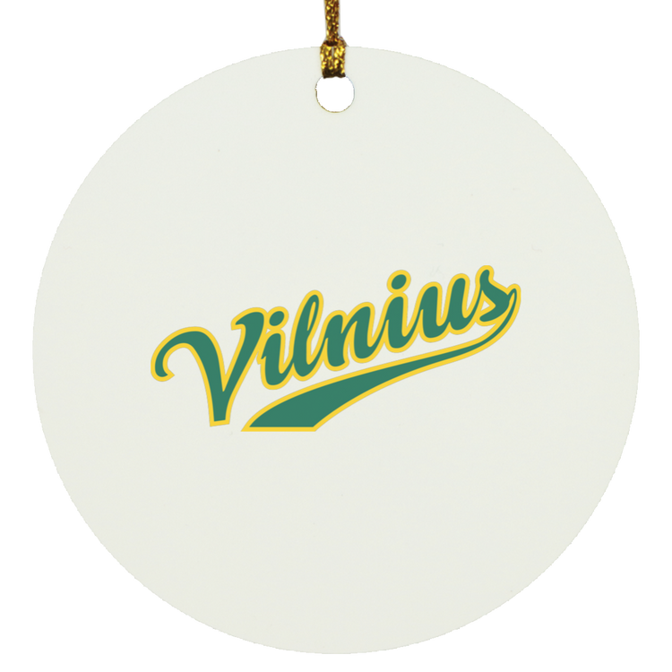 Vilnius - MDF Circle Ornament - Lithuania Strong