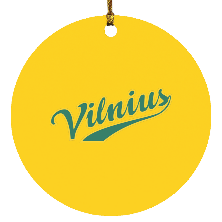 Vilnius - MDF Circle Ornament - Lithuania Strong