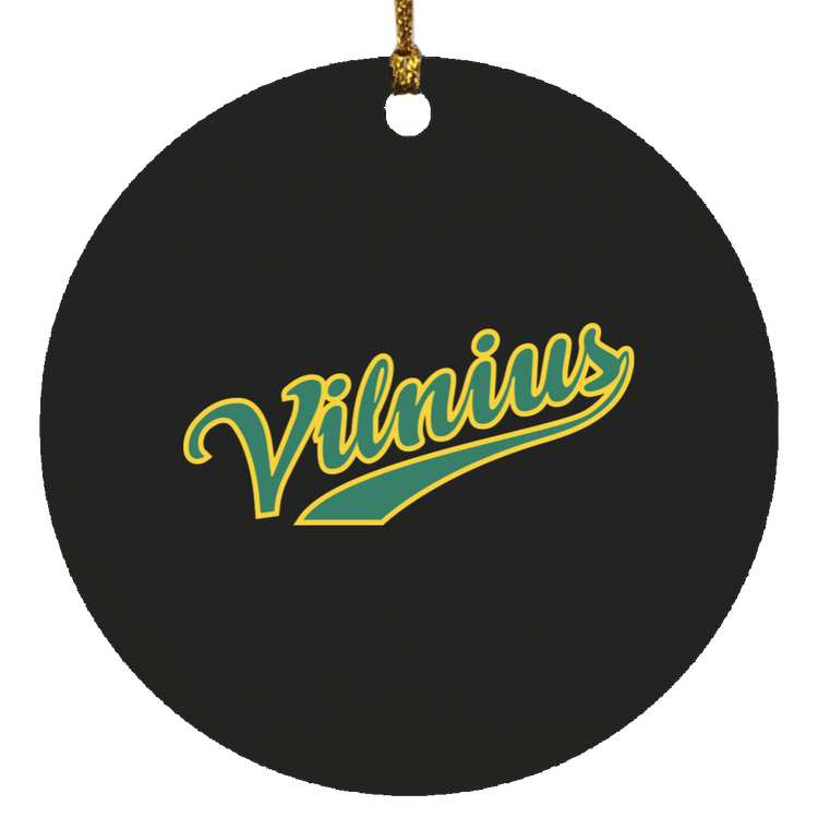 Vilnius - MDF Circle Ornament - Lithuania Strong
