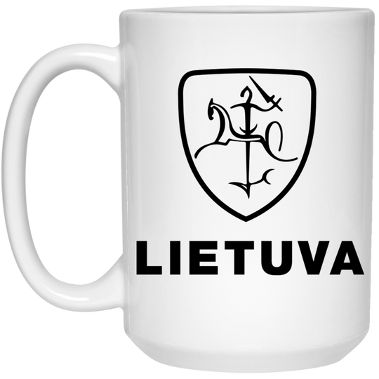 Vytis Lietuva - 15 oz. White Ceramic Mug - Lithuania Strong
